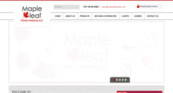 Desktop Screenshot of mapleleaf-plast.com